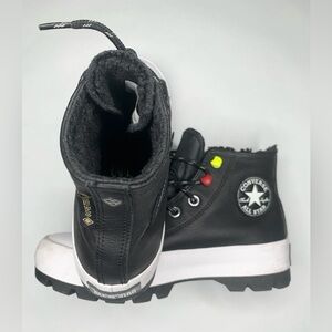 Converse Chuck Taylor Lugged Black Leather High-Top Sneaker/Boots